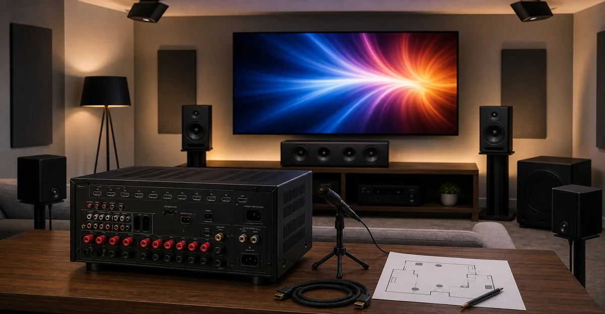 AV 擴大機怎麼選？2026 Atmos 聲道數、HDMI 2.1/eARC、空間校正與升級指南
