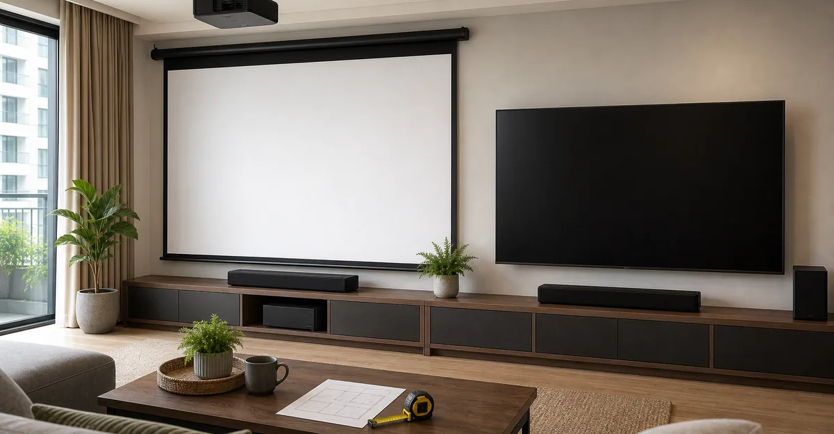 投影機 vs 大電視怎麼選？2026 100 吋投影、75/85 吋 OLED/Mini LED 客廳指南