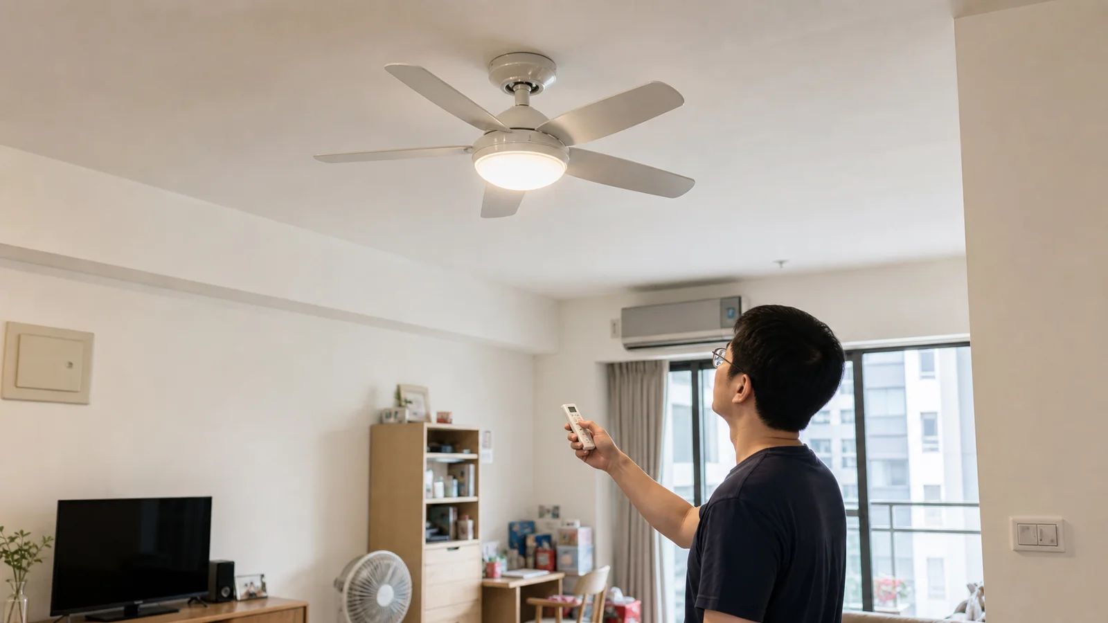 吊扇燈會亮但風扇不轉？2026 安全排查：遙控器、接收器、AC/DC 判斷