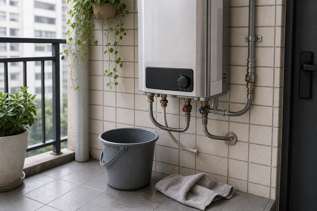 熱水器漏水怎麼辦 2026｜接頭、洩壓閥、管線、內膽、瓦斯與停用判斷
