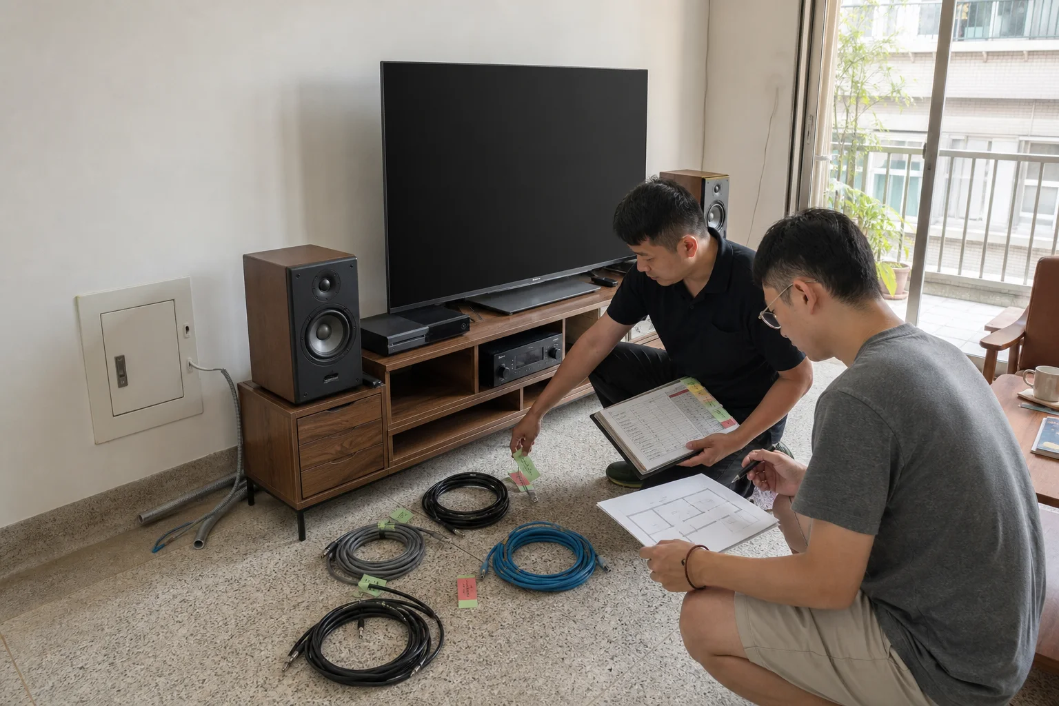 家庭劇院線材怎麼買？2026 裝潢走線、HDMI 與喇叭線驗收