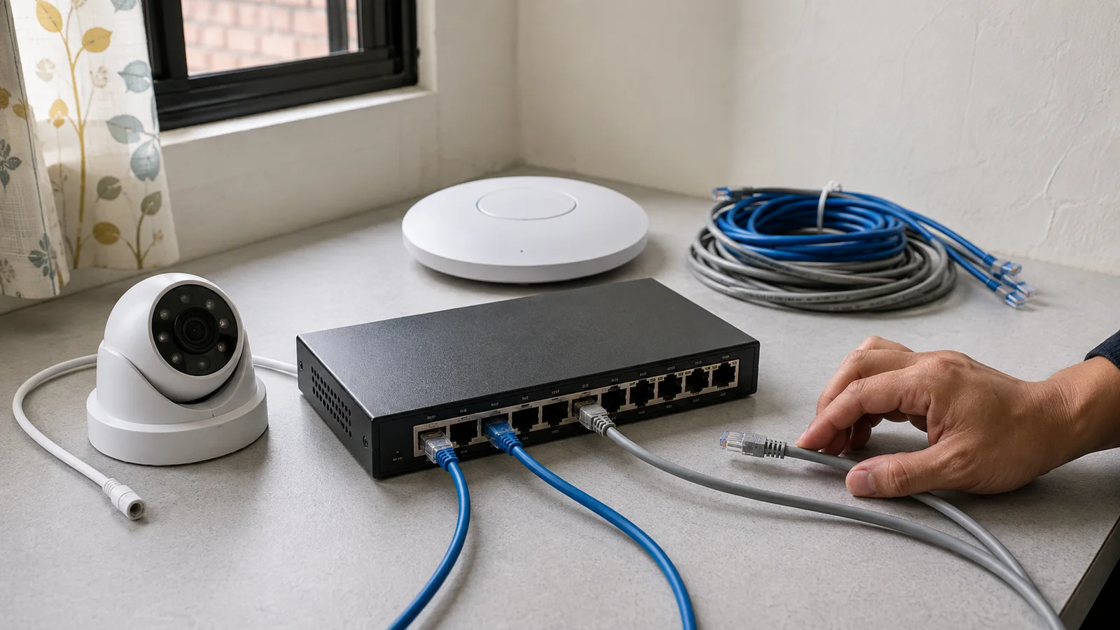 PoE 交換器怎麼選？攝影機功率預算、Wi-Fi 7 AP 相容與驗收